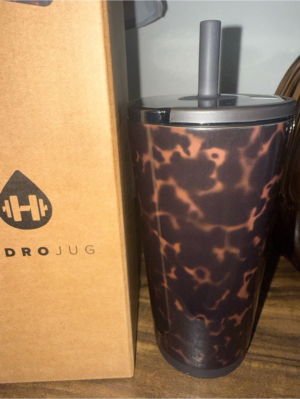 HydroJug Tortoiseshell Pattern Insulated Tumbler - Brown & Black 20 oz